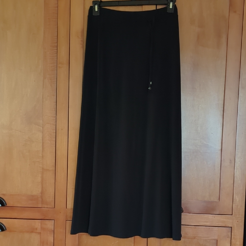 New MICHAEL Michael Kors Pull On Classic Black Maxi Skirt Small